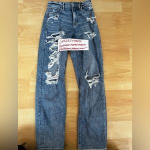 American Eagle Ripped High Rise Jeans